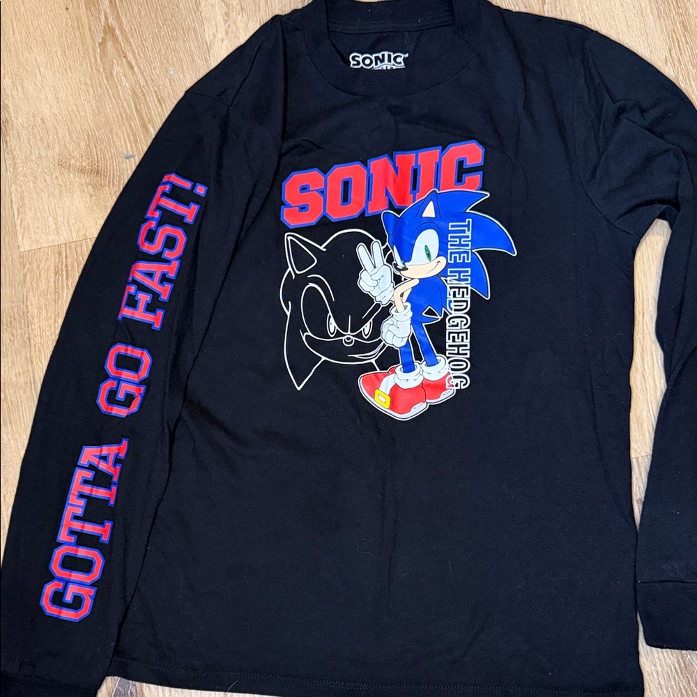 Sonic The Hedgehog Black Long Sleeve Tee - Kids